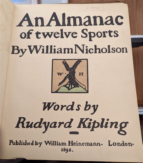 An Almanac Of Twelve Sports With Words By Rudyard Kipling First