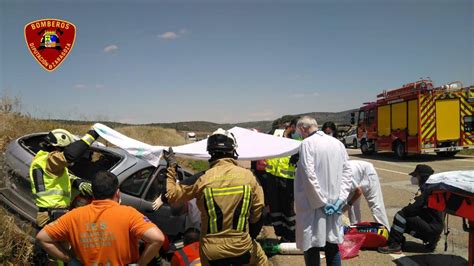 Herido Por Un Accidente De Tráfico Tras Salirse De La Vía En La A 222 En Muniesa