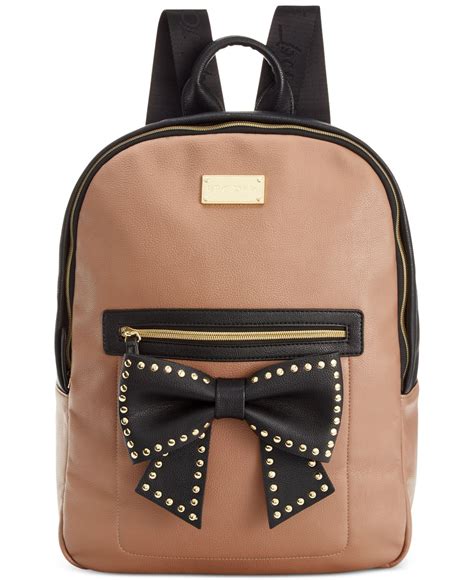 Betsey Johnson Macy S Exclusive Bow Backpack In Black Spice Lyst