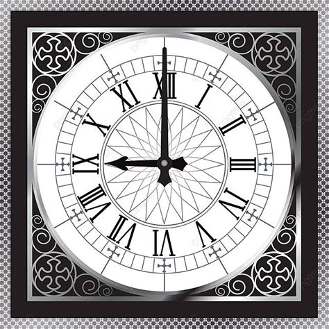 Opulent White Gold Clock Featuring Roman Numerals And Intricate