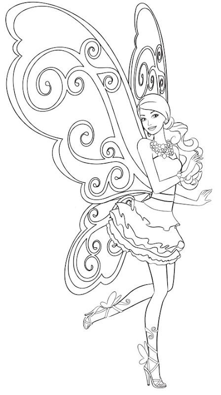 Barbie Fada Desenho - Desenhos da Barbie e o Segredo das Fadas para colorir