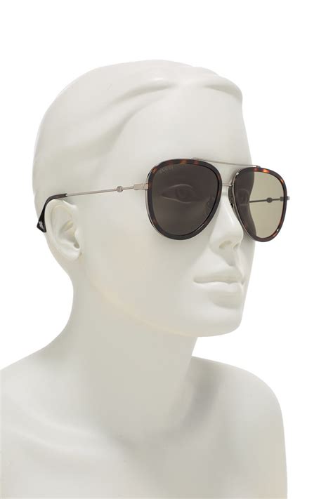 Gucci 57mm Aviator Sunglasses Nordstrom Rack