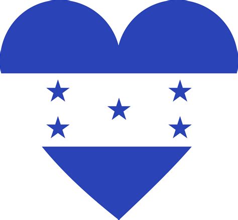 Honduras Flag In The Shape Of A Heart 11659230 Png