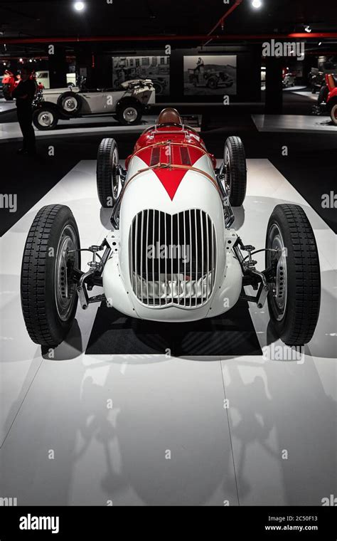 Ford V8 Monoposto Indianapolis Style of 1936 american vintage racing car on cars exhibition ...