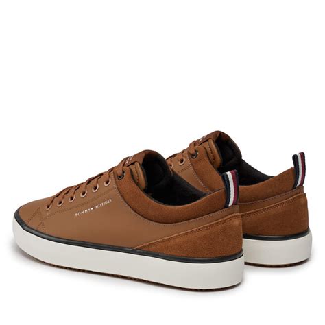 Sneakers Tommy Hilfiger Th Hi Vulc Cleat Low Lth Mix FM0FM04884 Marrone