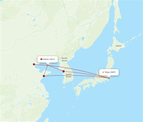 All Flight Routes From Dalian To Tokyo Dlc To Nrt Flight Routes