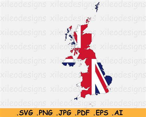 England Map Flag