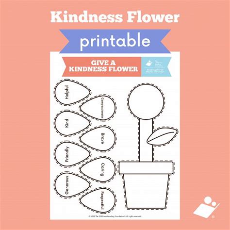 Kindness Flower Template Prntbl Concejomunicipaldechinu Gov Co