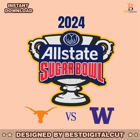 Allstate Sugar Bowl Matchup 2024 SVG » BestDigitalCut | Bowl, Sugar ...