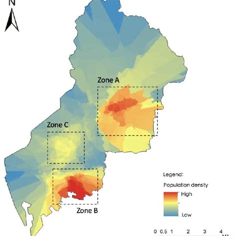 Spatial Distribution Of Population In Nanshan Source Authors 2022