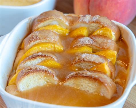 Peach Bread Pudding with Brown Sugar Sauce - Martin's Famous Potato ...