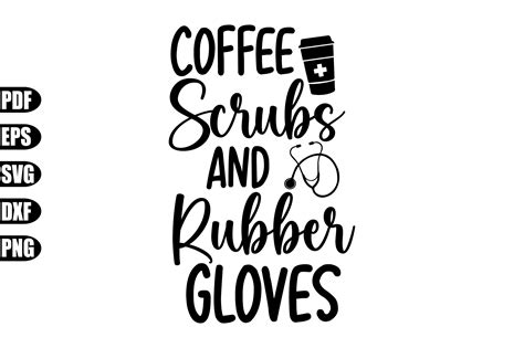 Coffee Scrubs And Rubber Gloves Svg Illustration Par Creativekhadiza124 · Creative Fabrica