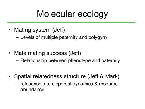 Ppt Molecular Ecology Quantitative Genetic And Genomics Powerpoint