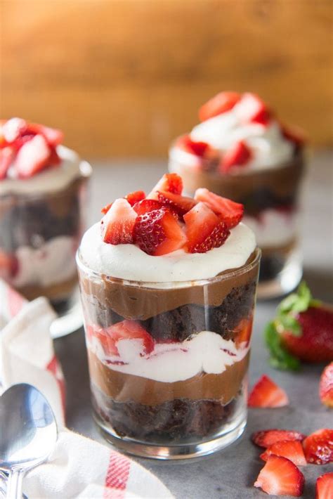 Strawberry Chocolate Brownie Trifle - The Flavor Bender