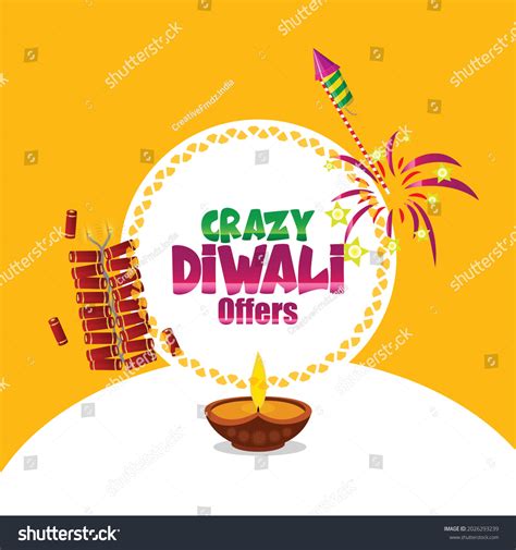 Crazy Diwali Offers Banner Vector Art Stock Vector Royalty Free