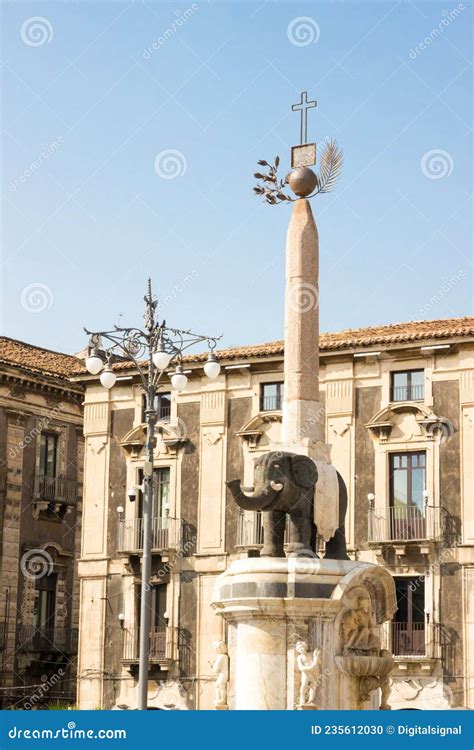 The Fontana Dell Elefante Elephant S Fountain Symbol Of Catania Italy