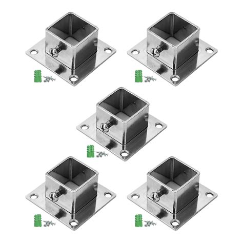 Menolana 5 Pieces Square Post Flange Floor Post Flange Deck Mount