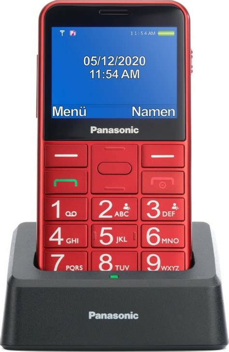 Panasonic KX TU155 Dual SIM Κινητό με Μεγάλα Κουμπιά Κόκκινο Skroutz gr