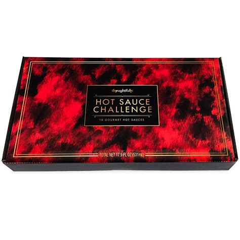 Thoughtfully Gifts Hot Sauce Challenge Gift Set Pack Of 10 Spicy Hot Sauces For A Fun Hot