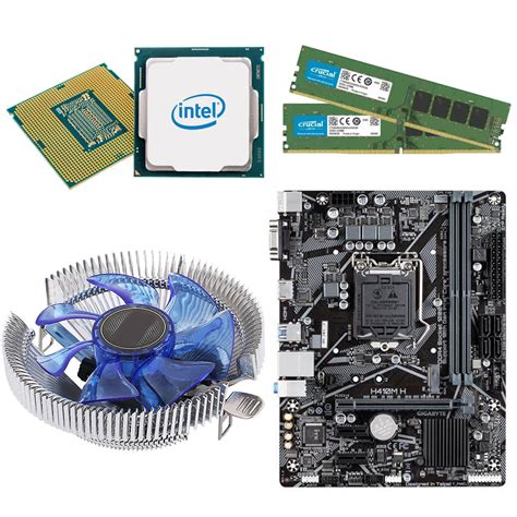 Motherboard & CPU Bundles - i5-10400 CPU, 4GB RAM, Blue LED CPU FAN ...