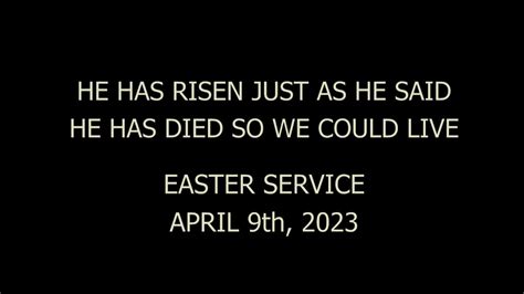 Easter Sermon April 9th 2023 Youtube