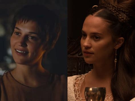 Alicia Vikander tackled playing 2 'distinctly different' characters in 'The Green Knight' with ...