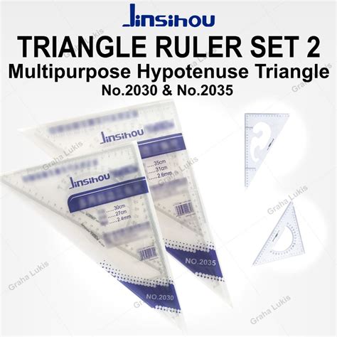 Jual Jinsihou Triangle Ruler Set 2 No 2030 No 2035 Penggaris