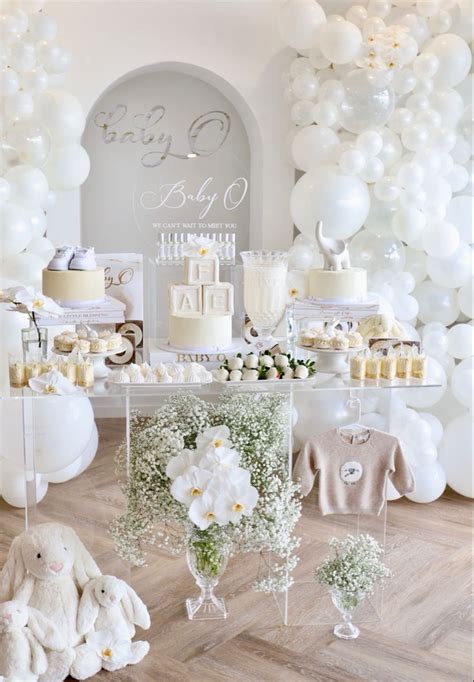 White And Crystal Baby Shower Colour Palette For Auper Gorgeous Chloe