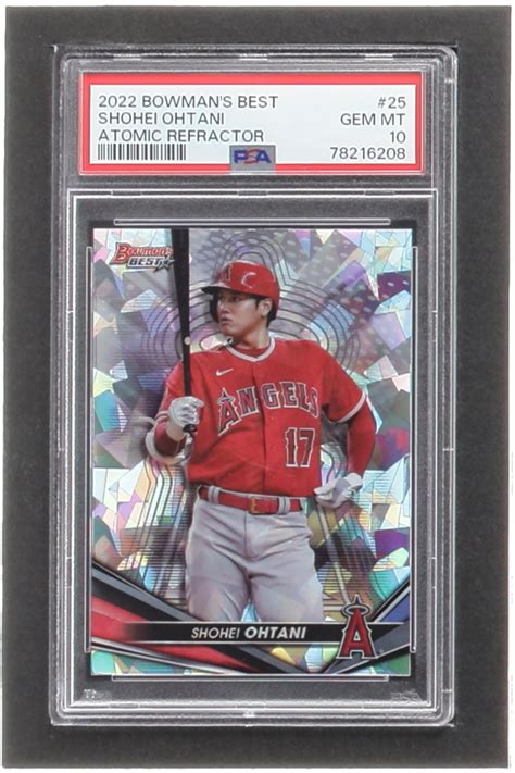 Shohei Ohtani 2022 Bowman S Best Atomic Refractors 25 PSA 10