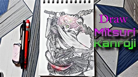 Draw Mitsuri Kanroji From Demon Slayer Step By Step Youtube