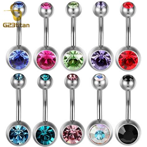 G Titan Colors Medical Titanium Zirconia Navel Piercing Surgical