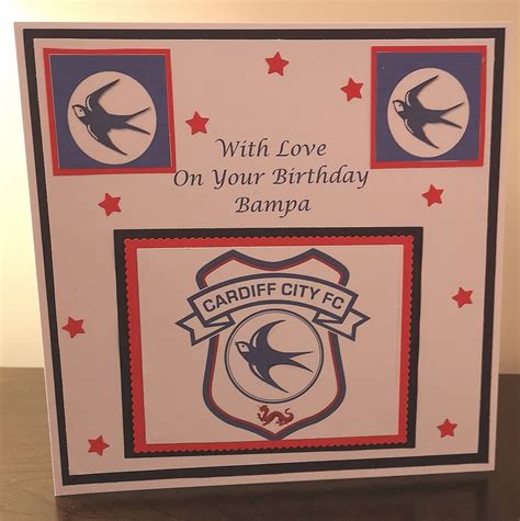 Cards Made By Beckie Card For A Cardiff City Fan