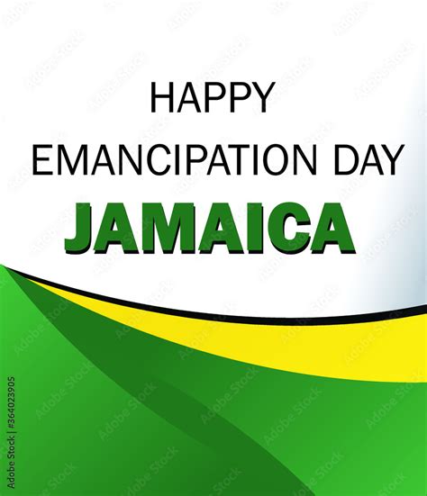 Jamaica Emancipation Day Celebration Public Holiday Stock Vector