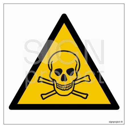 GD016 Toxic Materials Warning 20 x 20 cm \ PN - Płyta 1mm | SAFETY ...