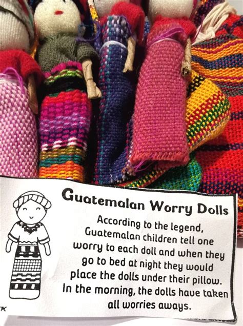 Worry Dolls 6 Dolls 1 Bag Guatemalan Large Doll Trouble Etsy