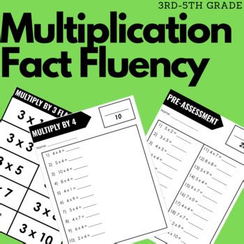 Multiplication Fact Fluency Grades By Numbers Of Fun Tpt