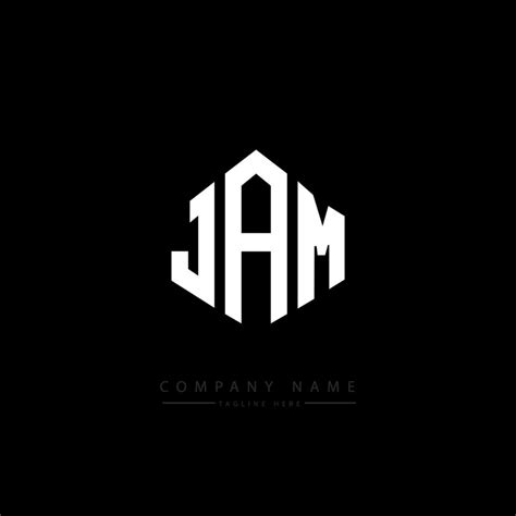 Jam Letter Logo Design With Polygon Shape Jam Polygon And Cube Shape