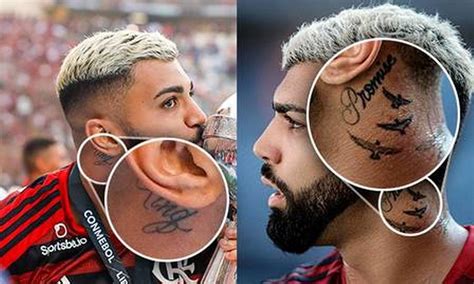 Gabigol: veja em detalhes as tatuagens do atacante do Flamengo