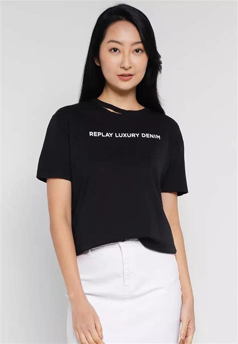 Jual Replay Replay Luxury Denim T Shirt Original Zalora Indonesia