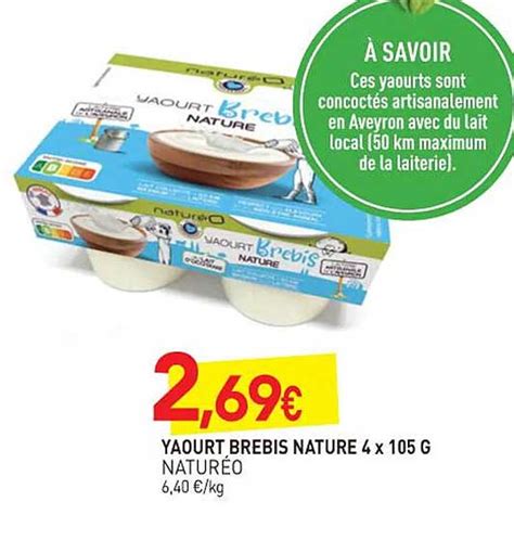 Promo Yaourt Brebis Nature Naturéo chez NaturéO iCatalogue fr