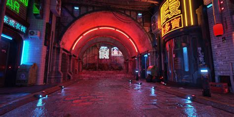 Hot Hdri Sets Neon Dark City Streets Daz Studio By Dreamlight