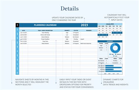 Planning Calendar Template - Download in Excel, Google Sheets ...