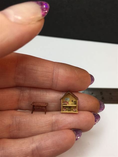 Miniature Micro Dollshouse For A Dollshouse Fully Furnished Etsy