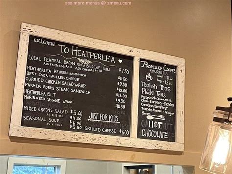 Online Menu Of Heatherlea Farm Shoppe Restaurant Caledon Ontario L7K