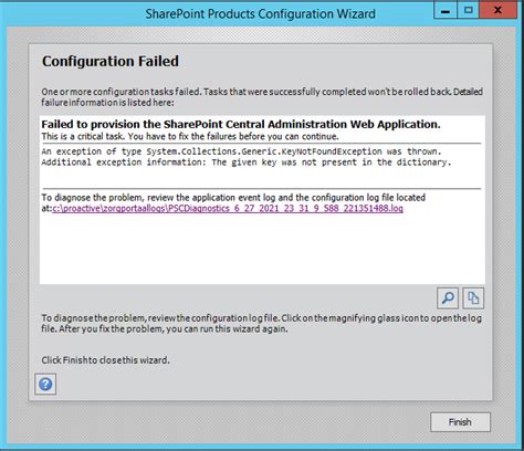 Problems With Provisioning Central Administration Site To Sharepoint