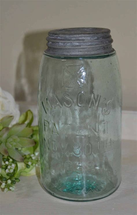 Antique Maltese Cross 1858 Blue Ball Mason Canning Jar Cross