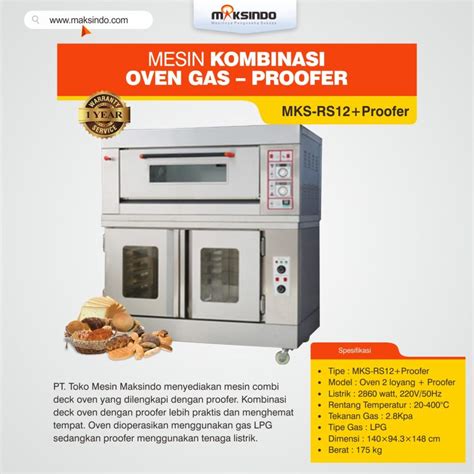 Kombinasi Oven Gas Proofer Rs12proofer Toko Mesin Maksindo