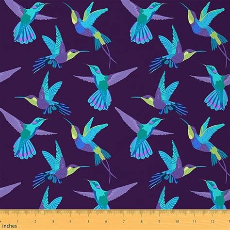 Amazon Hummingbird Fabric By The Yard Abstract Colorful Birds