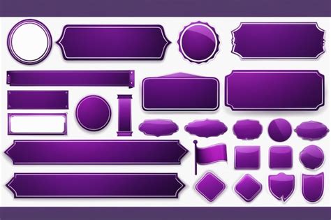 Premium Photo | Vector purple banner sticker