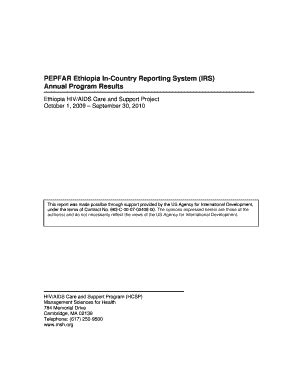 Fillable Online Pdf Usaid PEPFAR Ethiopia In Country Reporting System